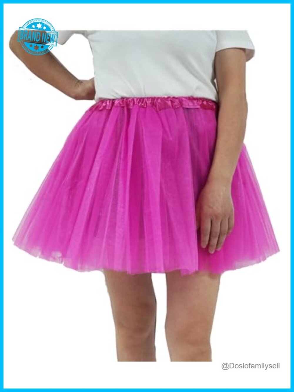 5 Layered Tulle Tutu Skirt Ballet Dance Costume Elastic Waist